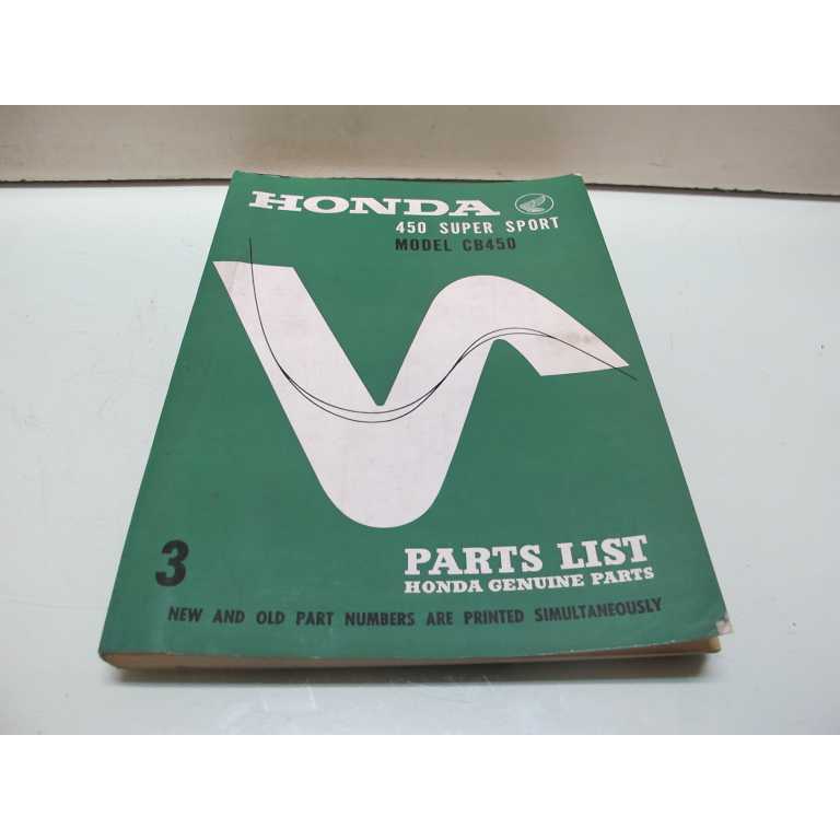 Parts List CB 450 Super Sport